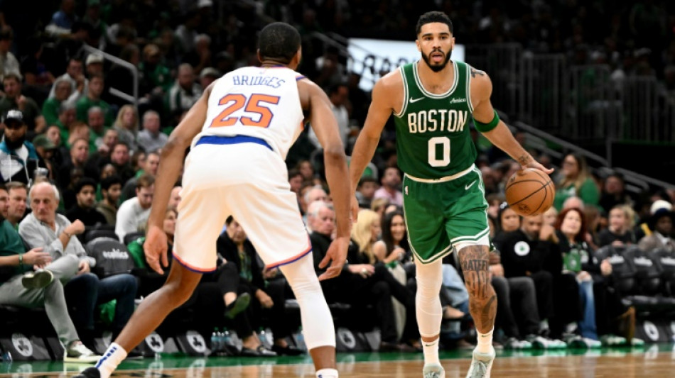 Celtics dominate Knicks to launch NBA title defense