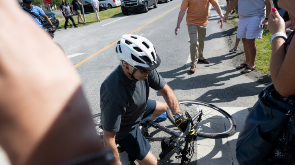 'I am good': Biden falls from bike but is unhurt