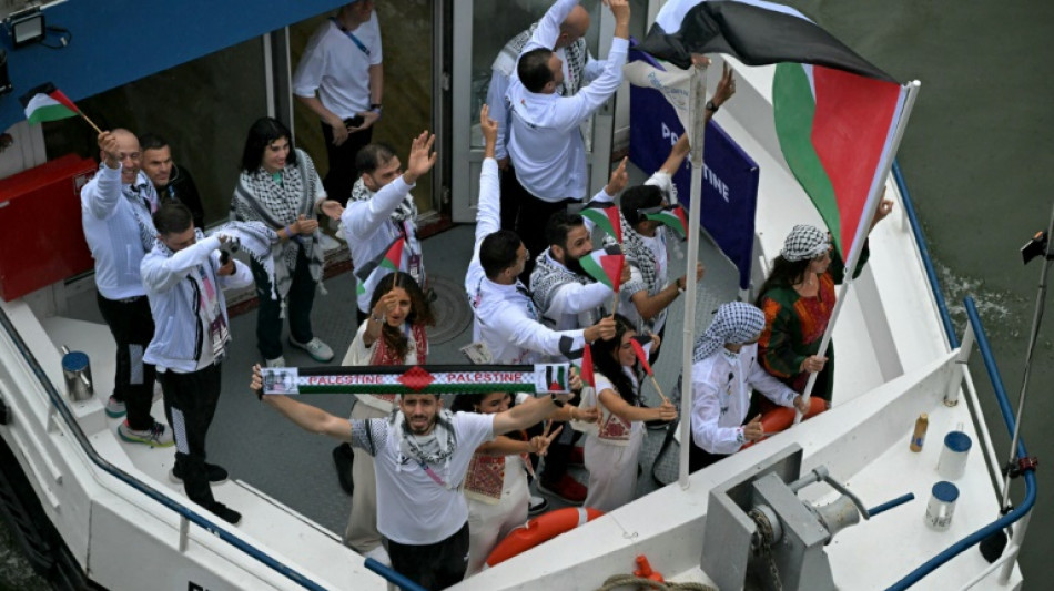 Palestinian Olympian wore shirt showing bombed children at opening ceremony 