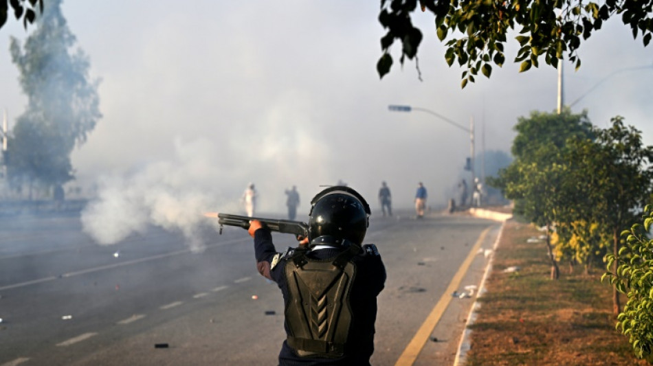 Pakistan police fire tear gas, rubber bullets at ex-PM Khan supporters