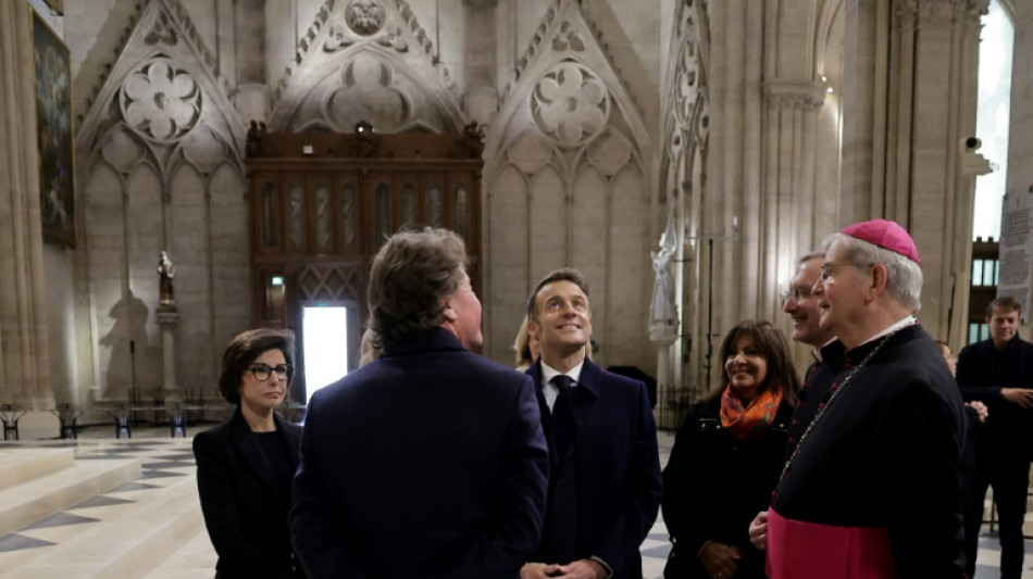 Macron inspects 'sublime' Notre Dame after reconstruction