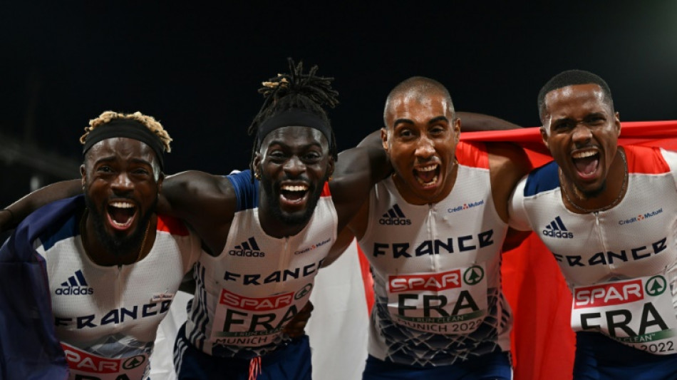 Euro d'athlétisme: le relais 4x100 m masculin médaillé d'argent, aucun titre pour la France