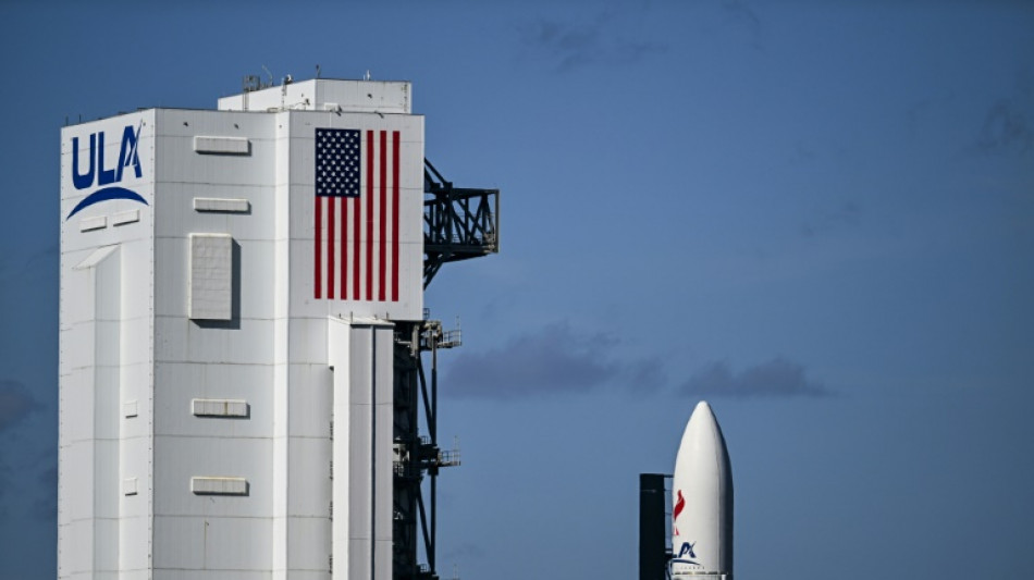 Rocket carrying American lunar lander arrives at launchpad