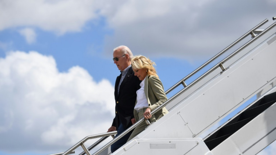 Biden tours Florida hurricane clean-up zone -- and opponent's territory