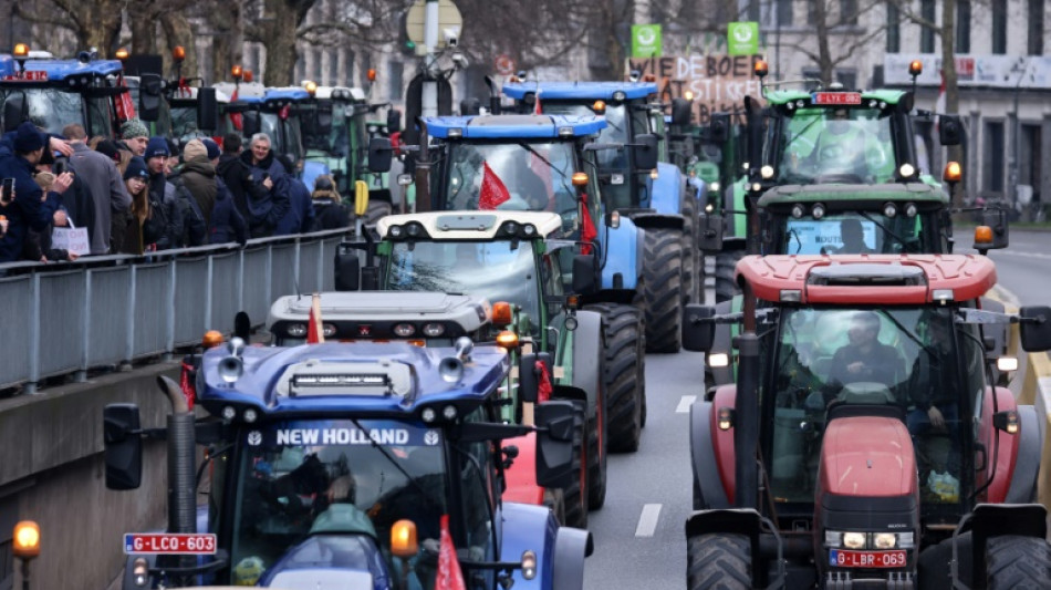 Tractors block Brussels roads in farmer protest