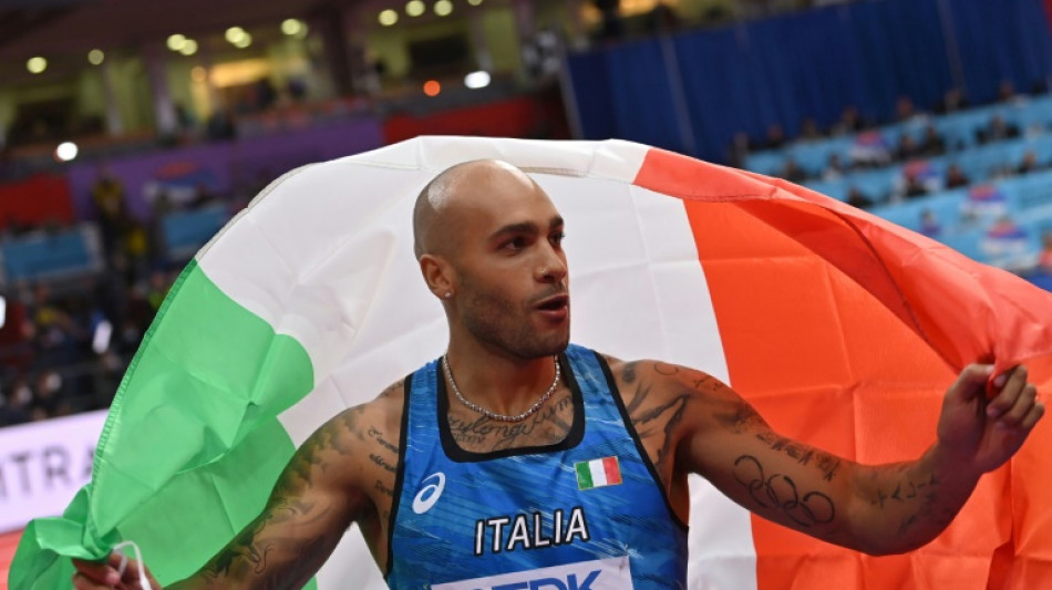 Athlétisme: Jacobs le récidiviste, Samba-Mayela nouvelle étoile bleue Athlétisme: la Française Cyrena Samba-Mayela sacrée championne du monde en salle du 60 m haies 