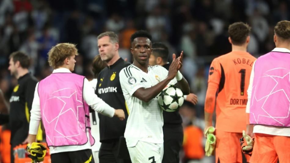 Vinicius hat-trick saves Real Madrid in Champions League, Villa go top