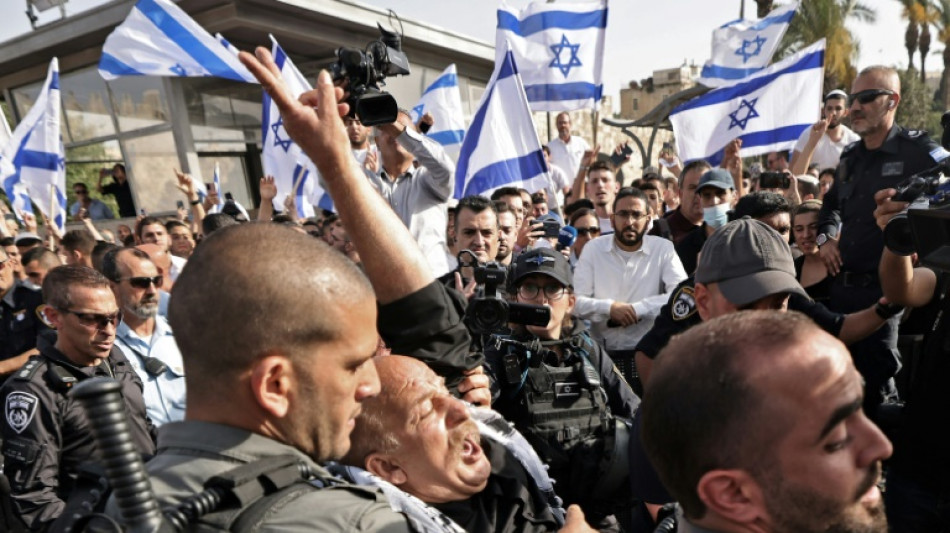 Israeli nationalists march through Jerusalem's Old City