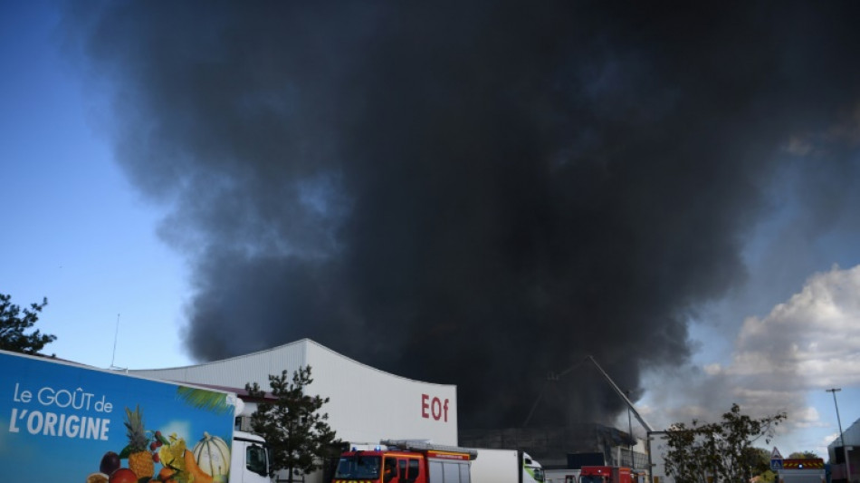 Huge fire destroys warehouse at giant Paris wholesale market