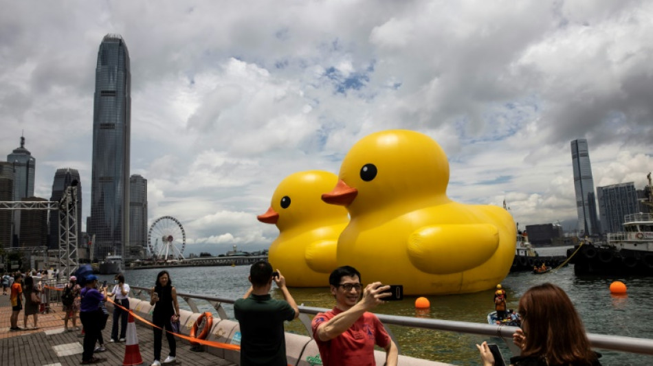 A decade on, giant duck brings a friend home to roost in Hong Kong