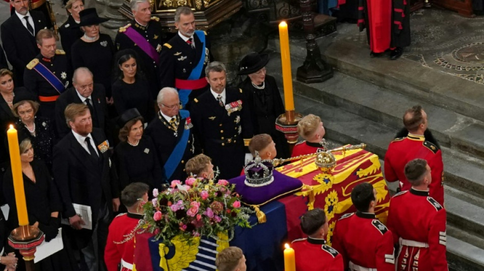 Spain's ex king and son side by side at Elizabeth II's funeral