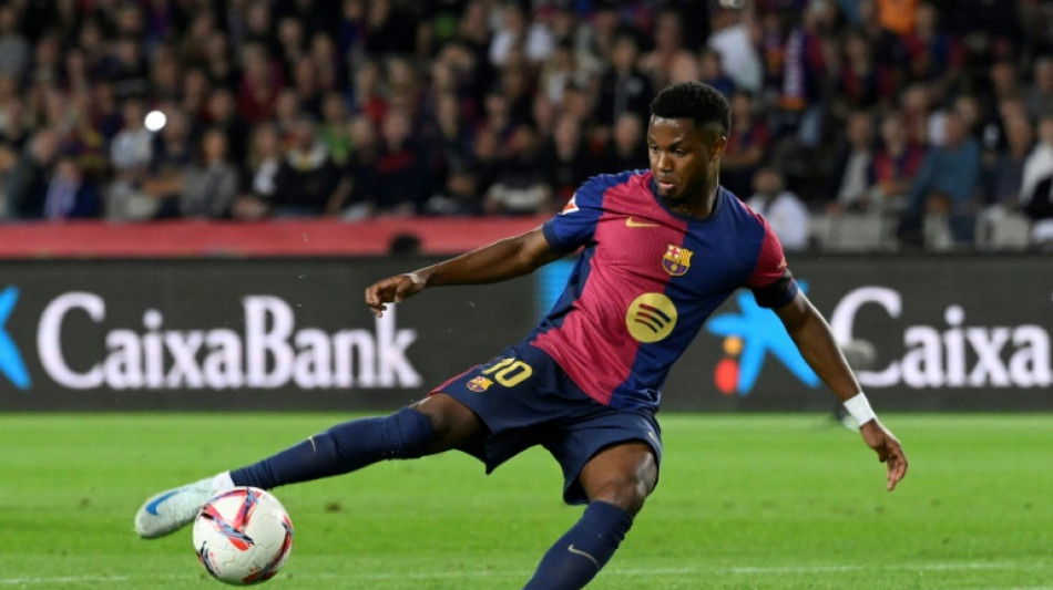 Barca's Fati sidelined with hamstring injury