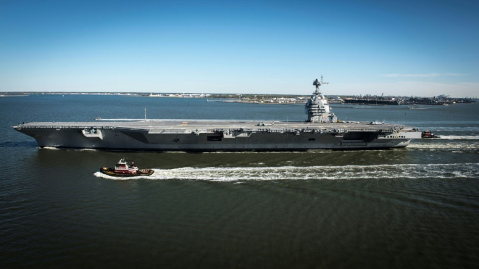 US Navy's $13 bn carrier embarks on first deployment